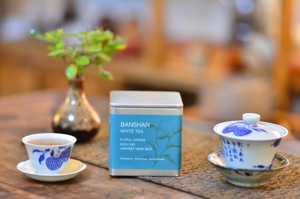 Banshan Floral Aroma Shou Mei White Tea – Premium Metal Tea Tin Packaging (75g / 2.65oz)