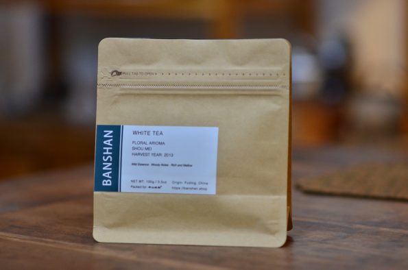 Banshan Floral Aroma Shou Mei White Tea – Resealable Pouch Packaging (100g / 3.5oz)