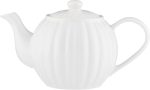 Stoneware 6 Cup Teapot 1100ml White
