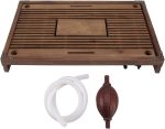 Tea Tray, Japanese Tea Tray, Chinese Classic Tea Serving Plate, Water Storage, Drainage for Home Office Tea House (Brown)