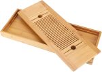 1 Piece Bamboo Mini Tea Tray Chinese Gongfu Tea Plate for Home Office Table 38 x 15 cm