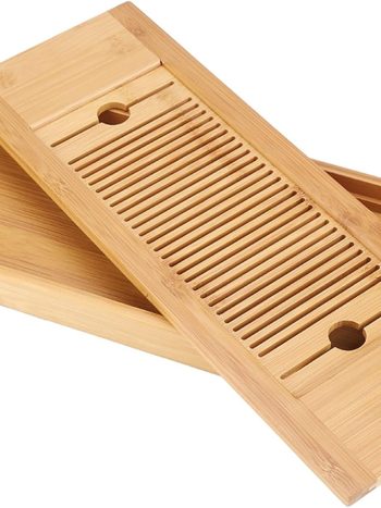1 Piece Bamboo Mini Tea Tray Chinese Gongfu Tea Plate for Home Office Table 38 x 15 cm